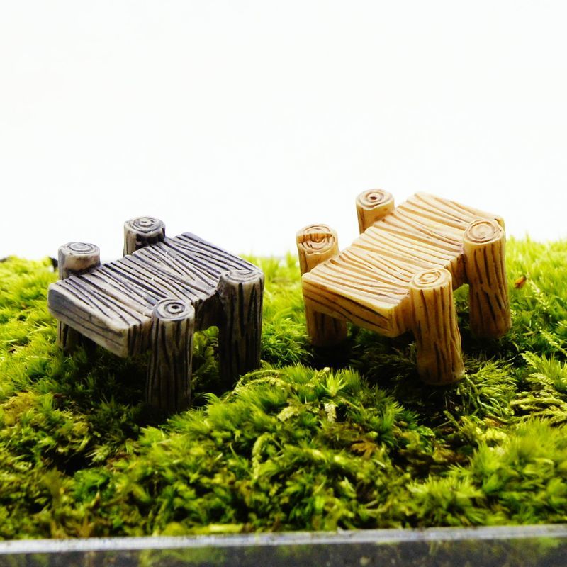 平らな橋（板・杭モチーフ）｜苔テラリウム用ミニチュア